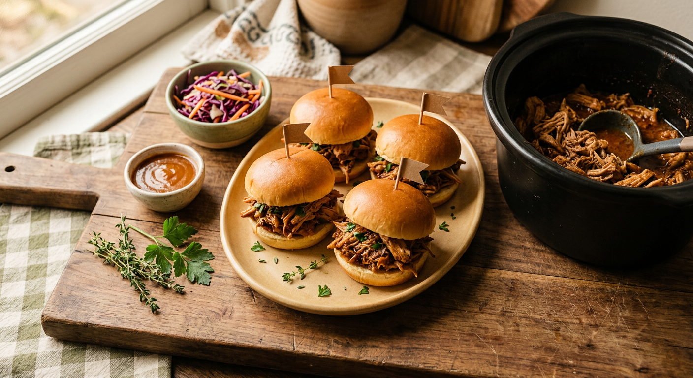 Pulled Chicken Sliders