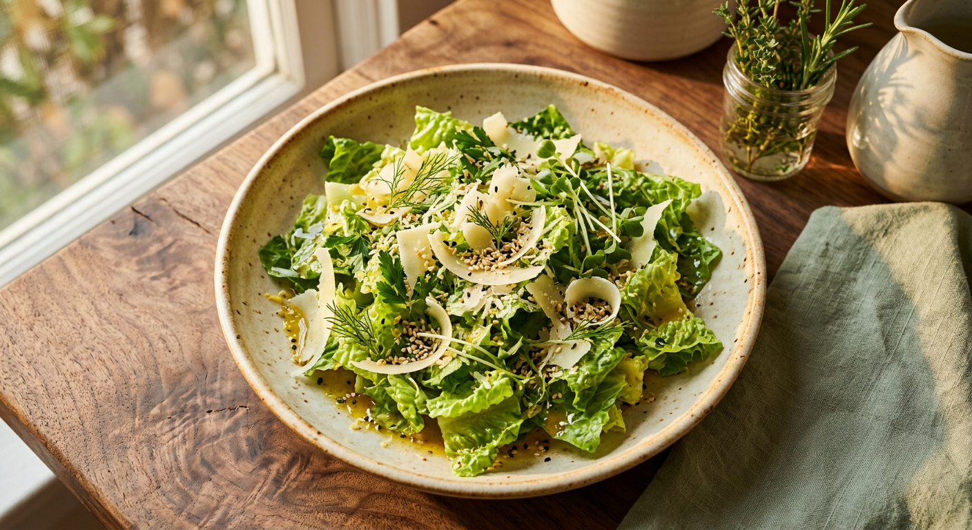 Lemon Parmesan Sesame Salad