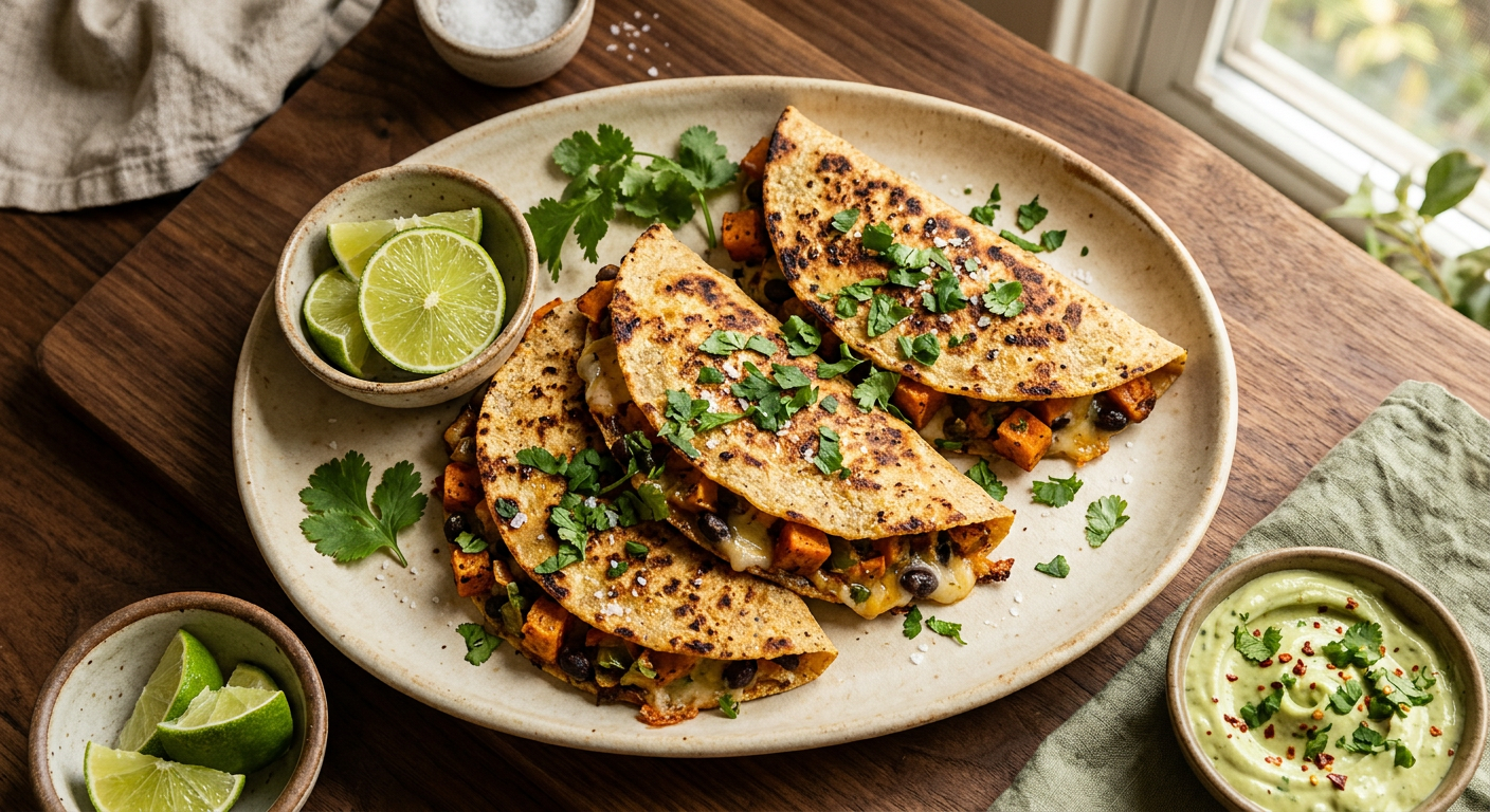 Sweet Potato and Black Bean Quesadilla